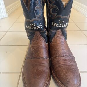 King Ranch Men's Brown and Black Boots 10.5